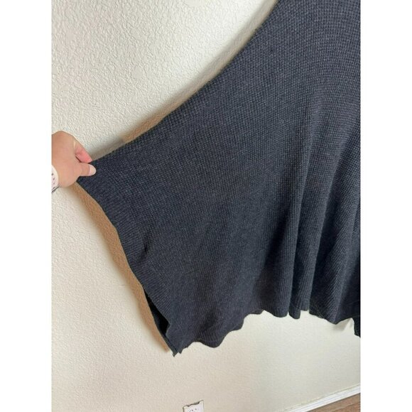 Halogen Women's Poncho Cashmere Wool One Size Gray Turtleneck Old Money - Picture 2 of 9